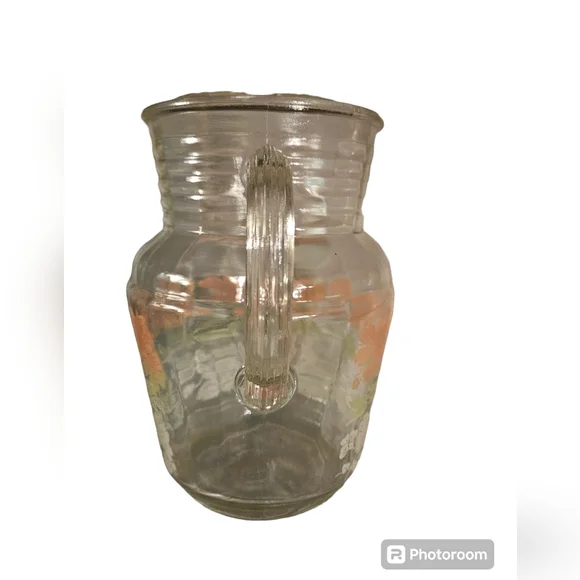 Vintage 1940’s Anchor Hocking dogwood ice lip pitcher - Picture 3 of 5
